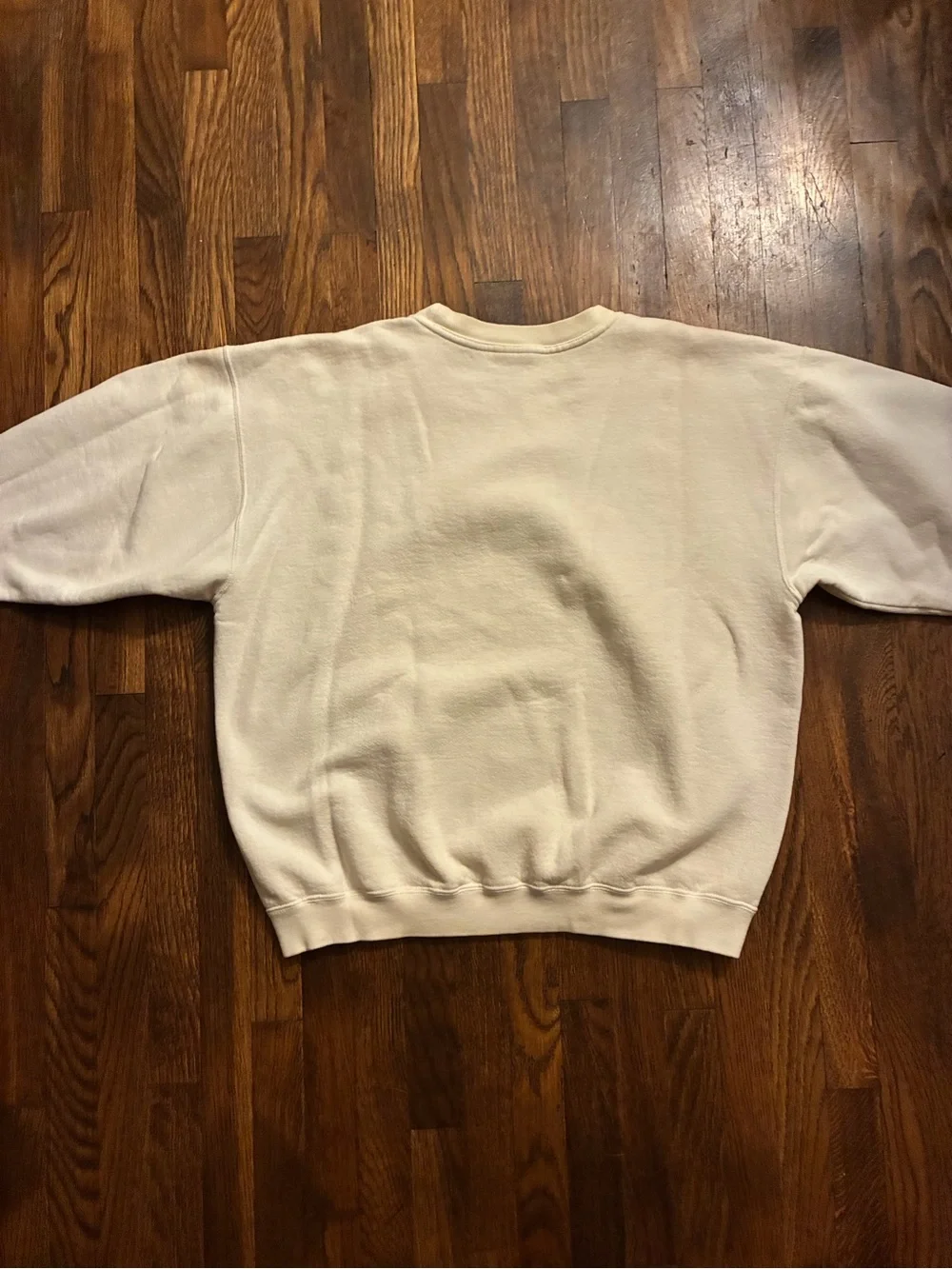 Nike Cream Crewneck Sweatshirt with Black Swoosh